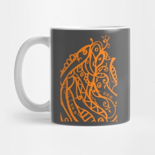 Very beautiful decorative orange abstract lines Mug